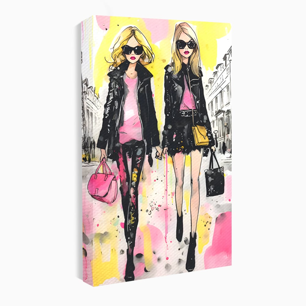 Tablou Canvas C1104, Fashion Girls , Culori, Moda, Fete, Living Room, Bedroom, Relaxare, Culori Vibrante